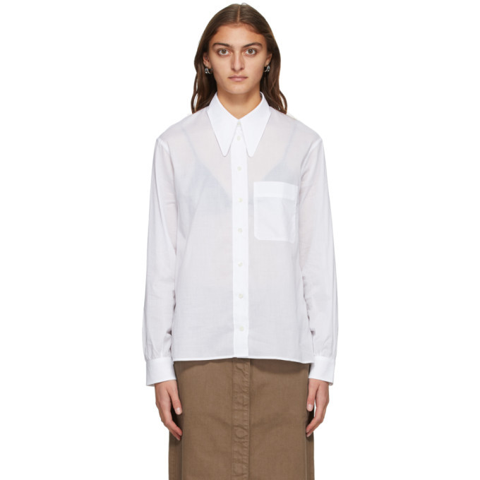 Lemaire White Pointed Collar Shirt Lemaire