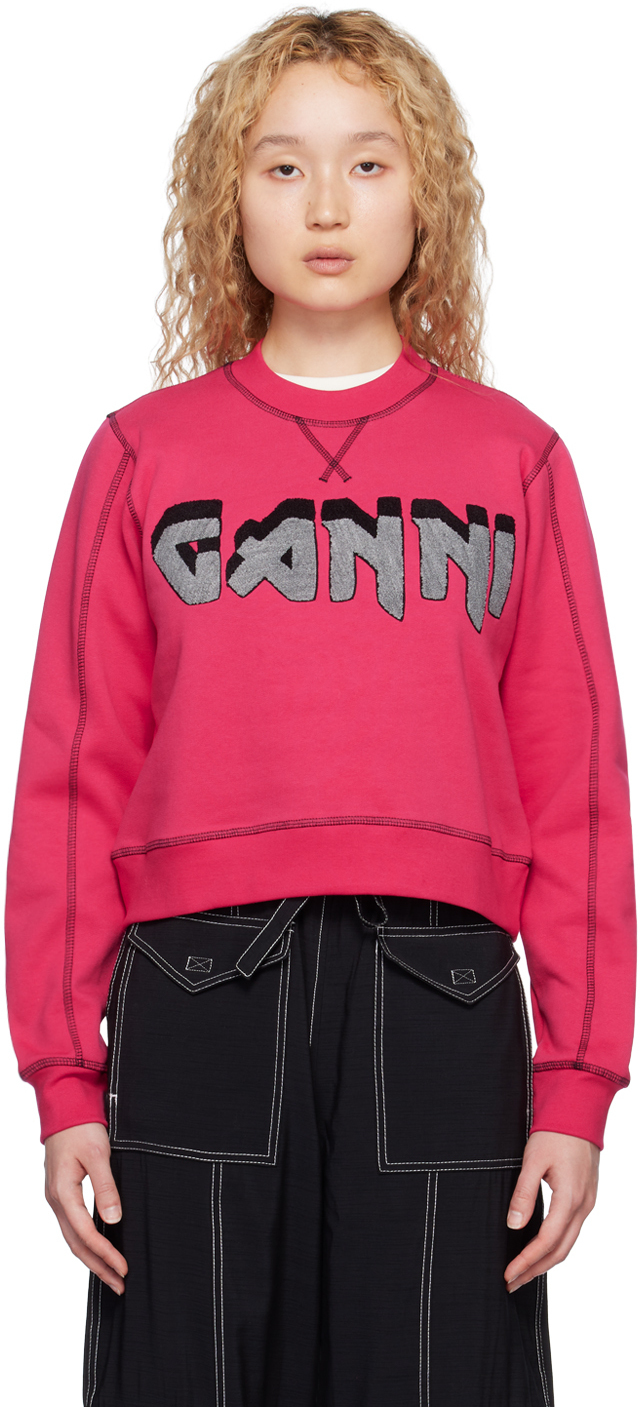 GANNI Pink Isoli Rock Sweatshirt GANNI