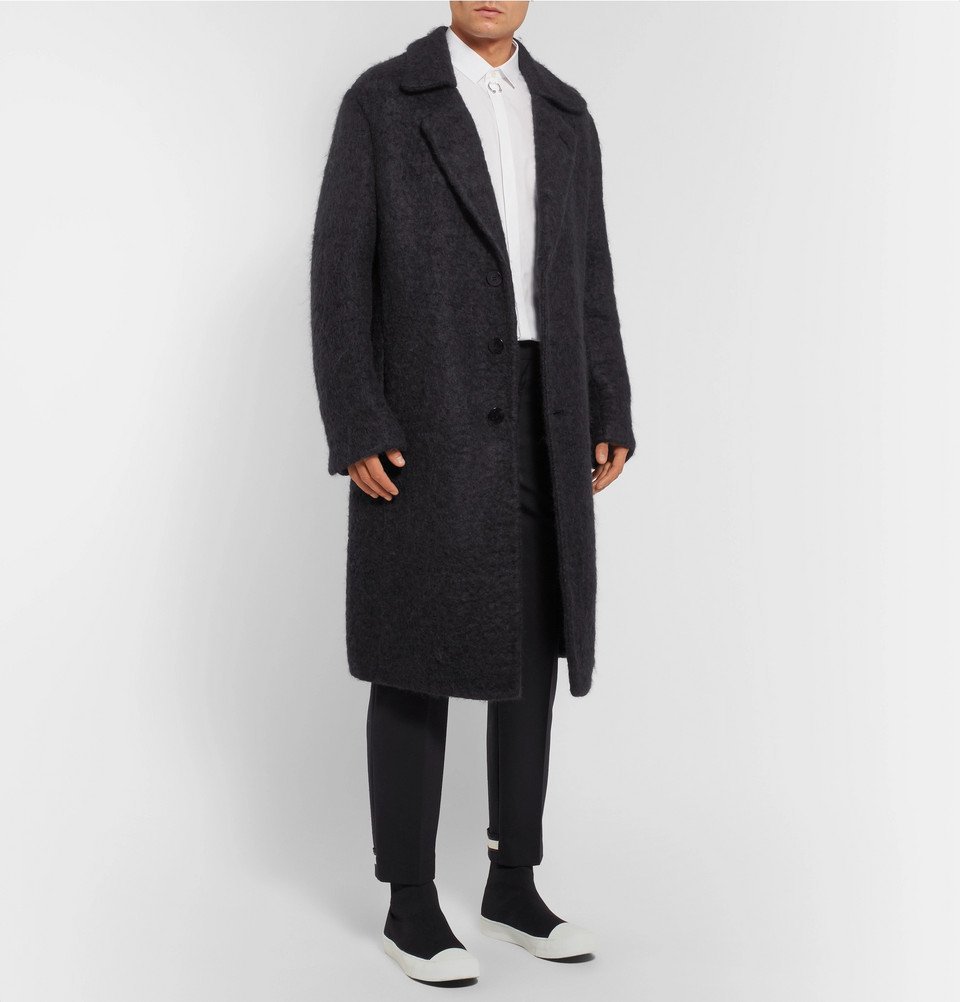 Neil Barrett - Textured Woven Overcoat - Men - Black Neil Barrett