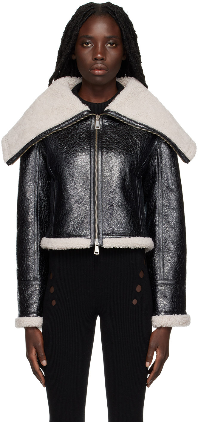 Photo: Jean Paul Gaultier Black 'The Laminated' Leather Jacket
