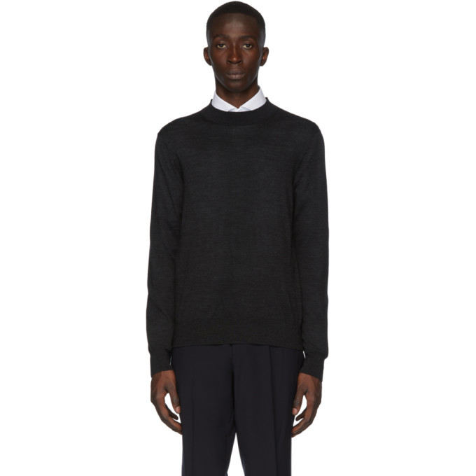 Z Zegna Grey Merino Mock Neck Sweater Z Zegna