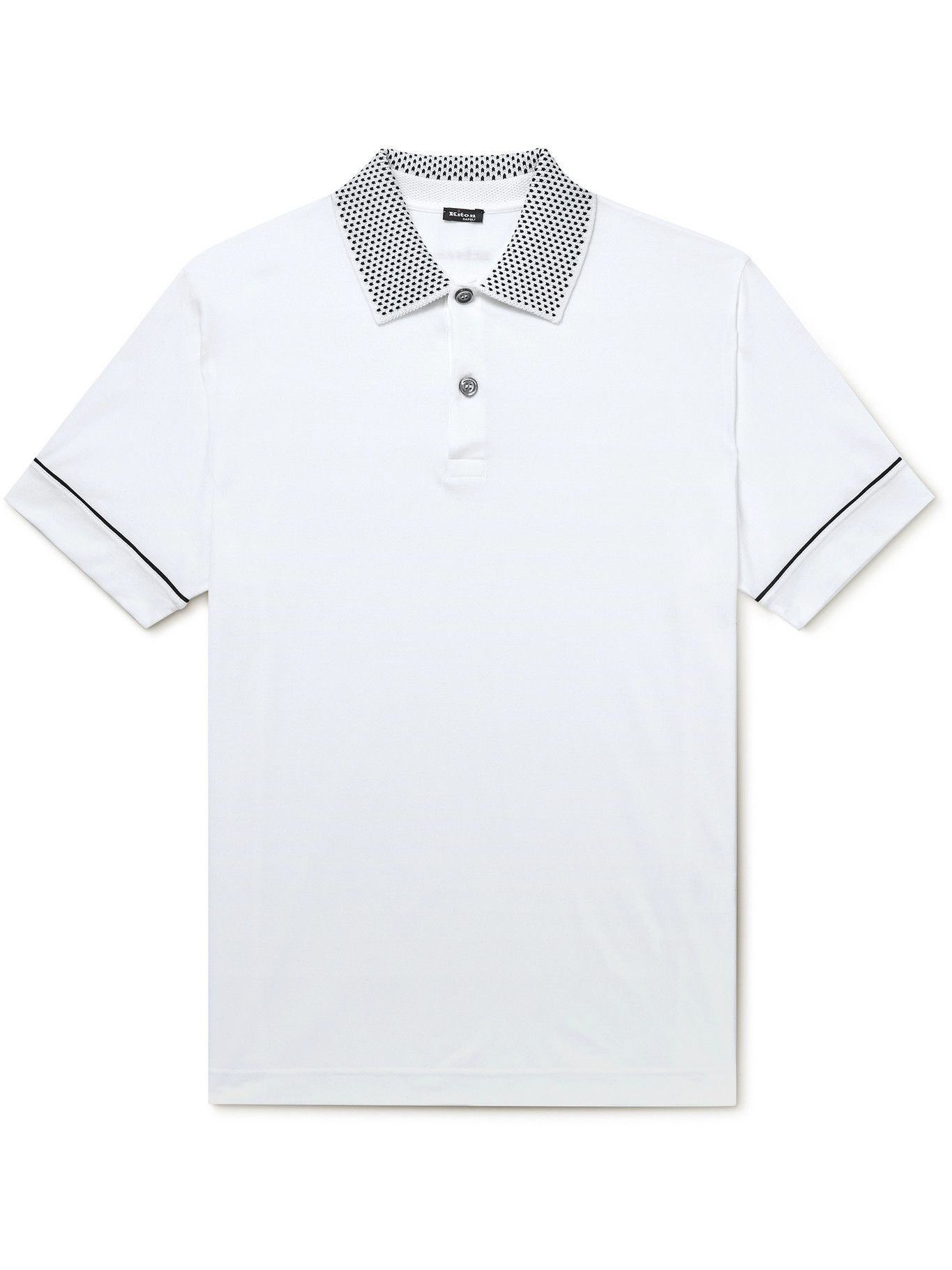 Kiton - Cotton-Piqué Polo Shirt - White Kiton