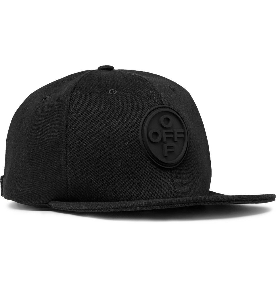 black denim baseball cap