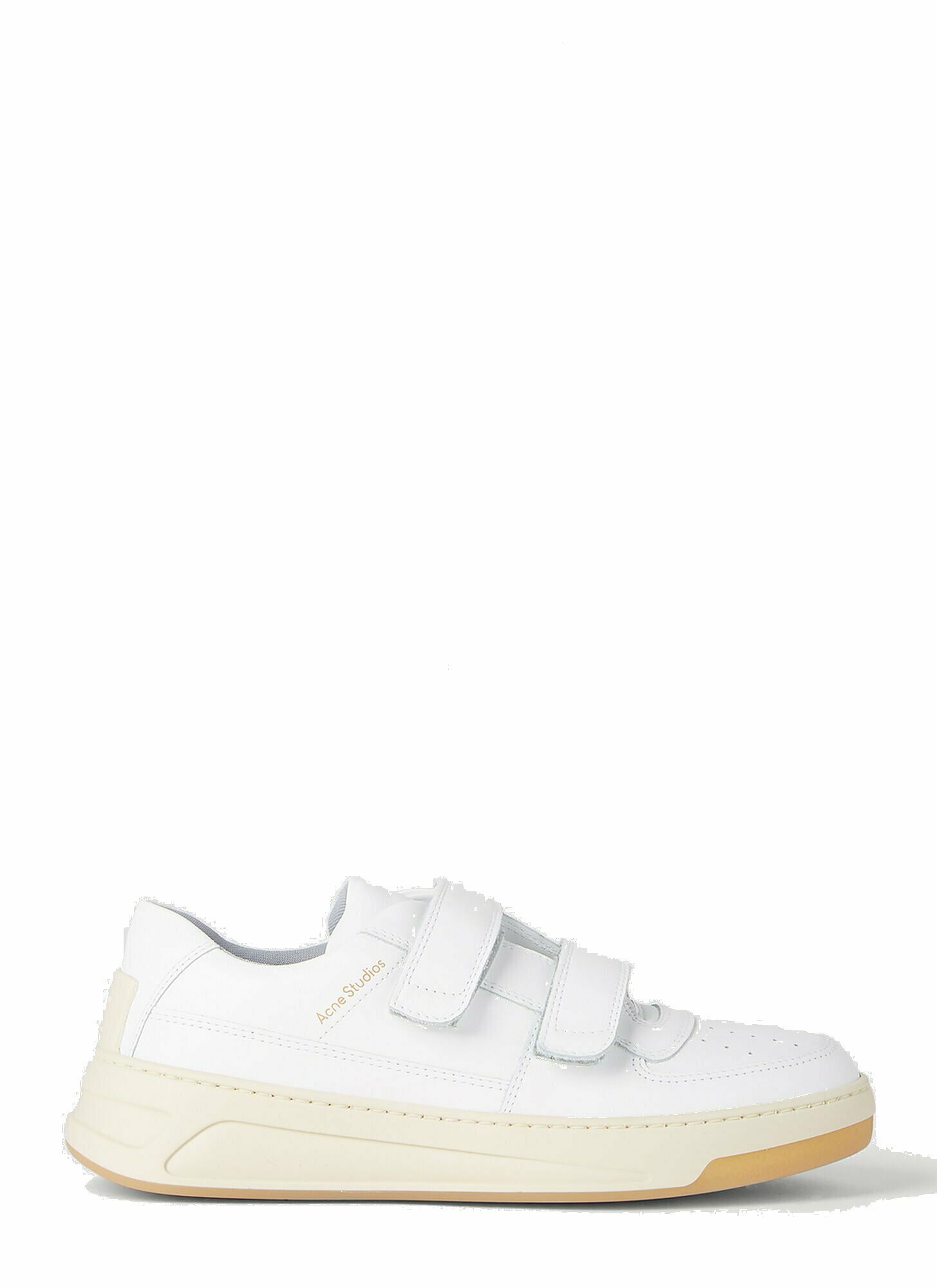 Acne Studios - Touch-Strap Sneakers in White Acne Studios