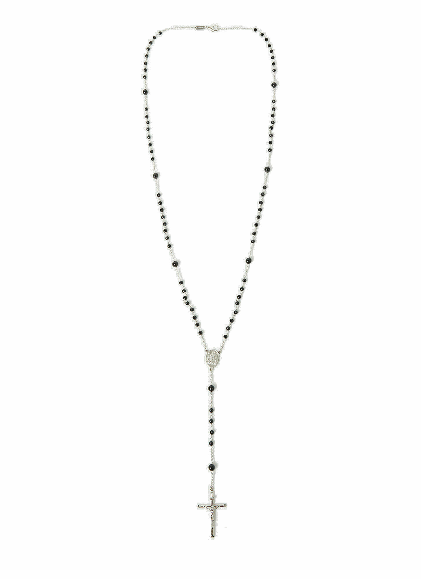 Photo: Dolce & Gabbana - Kim Long Rosary Necklace in Silver