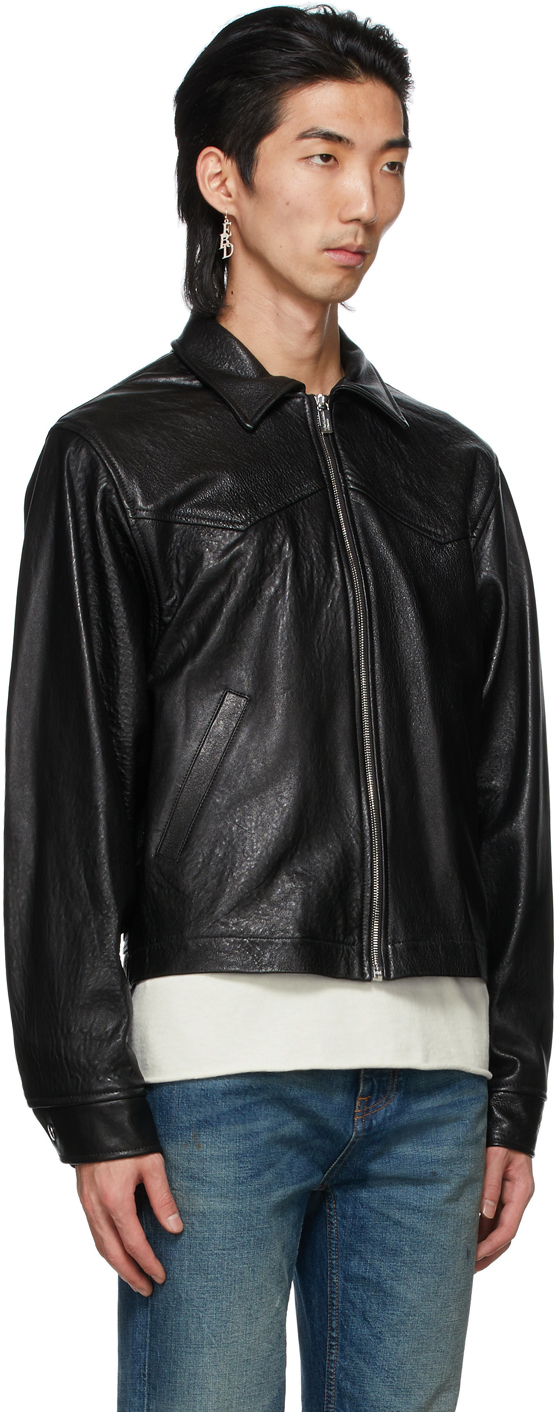 Enfants Riches Deprimes Fw23 Black Signature Western Leather Leather Jacket 2