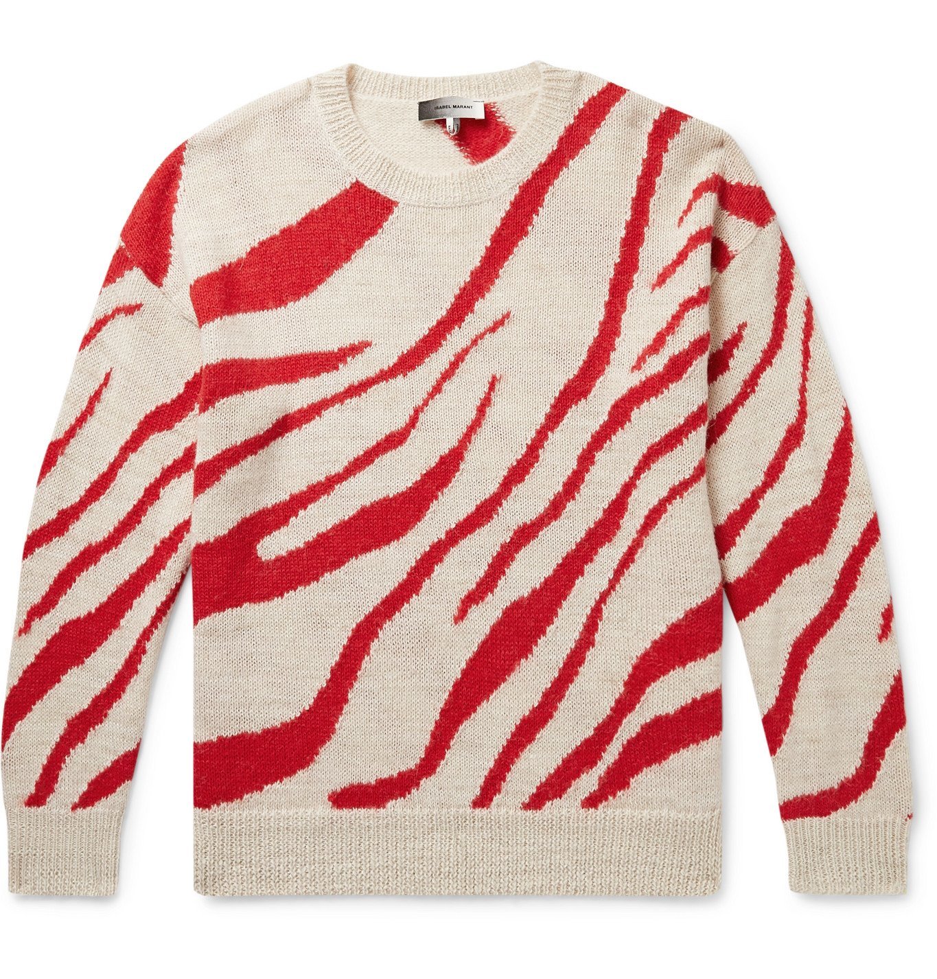 Isabel Marant - Glenn Zebra-Intarsia Alpaca and Wool-Blend Sweater ...