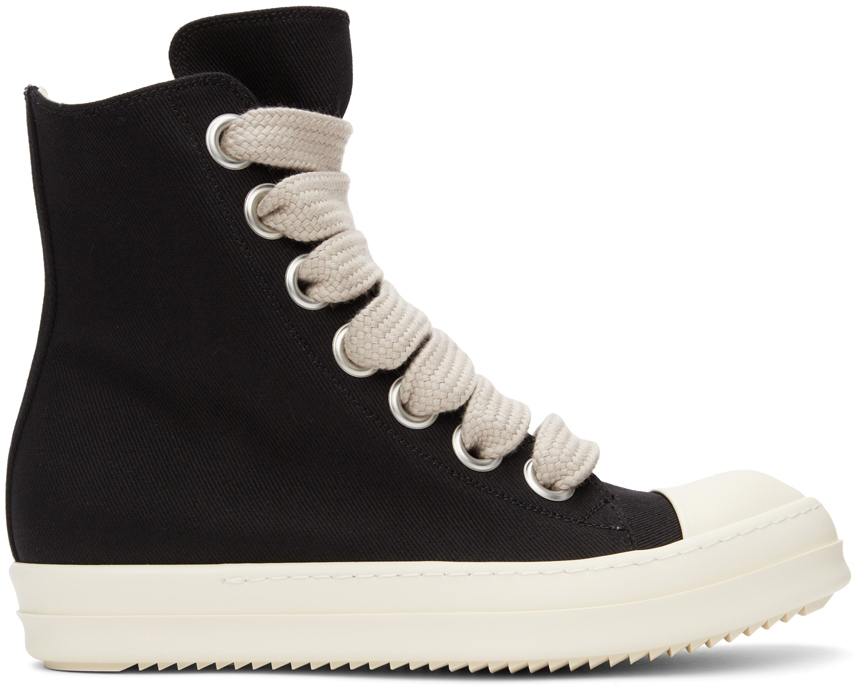 Rick Owens Drkshdw Black Jumbo Lace Sneakers Rick Owens Drkshdw