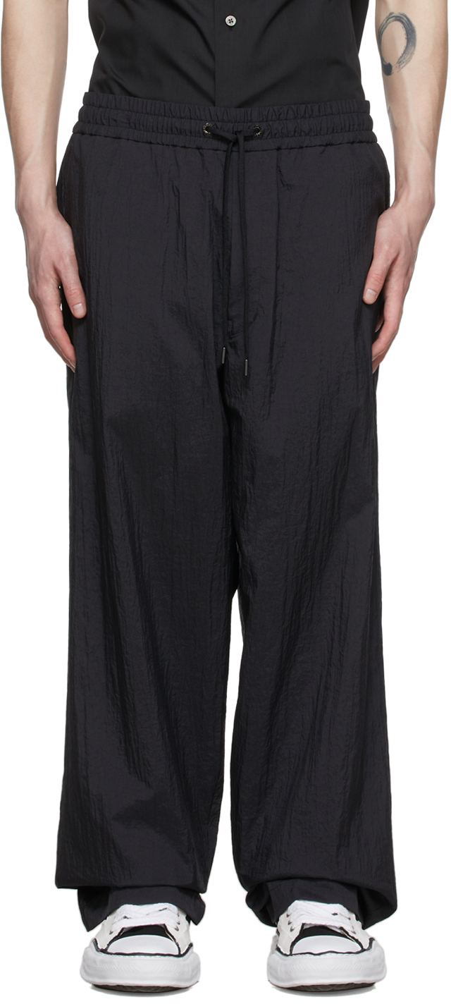 Fumito Ganryu Black Nylon Trousers 