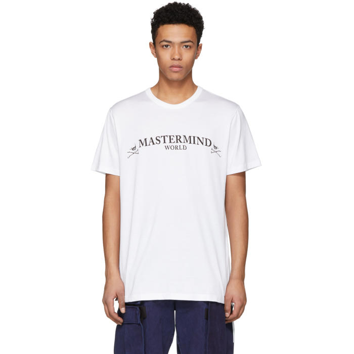 mastermind WORLD White Round Logo T-Shirt MASTERMIND WORLD