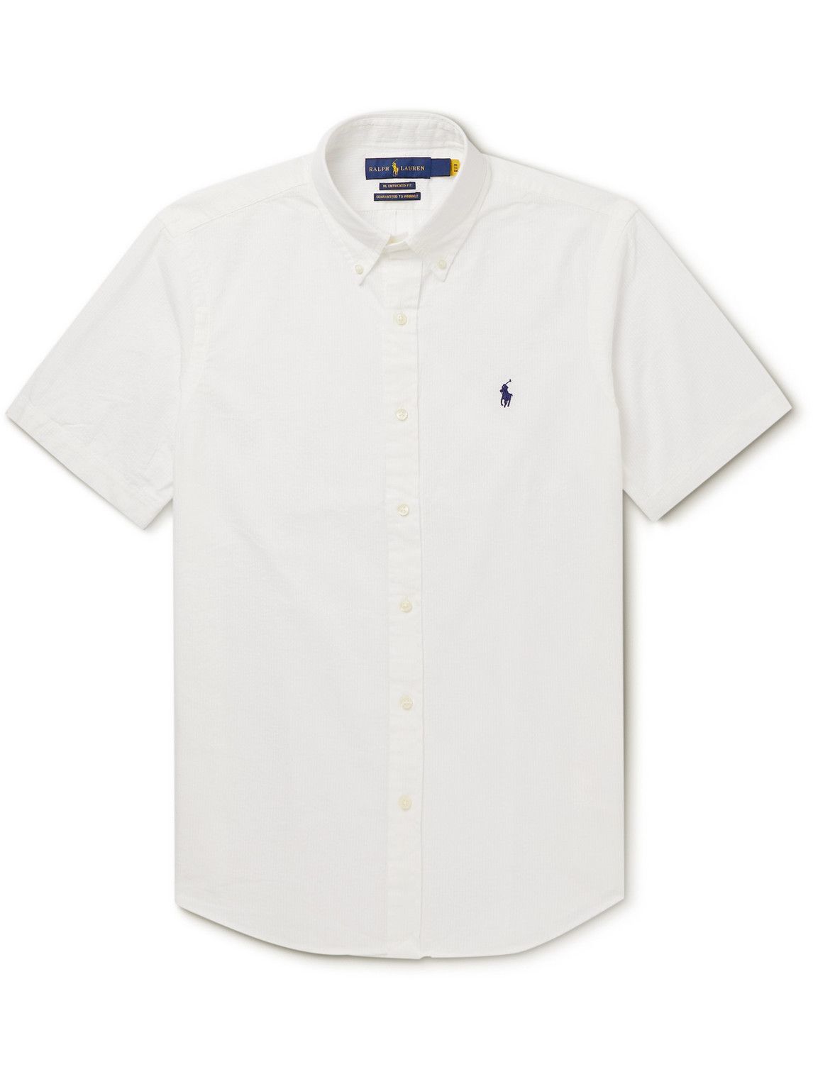 Polo Ralph Lauren - Button-Down Collar Striped Cotton-Seersucker Shirt - White