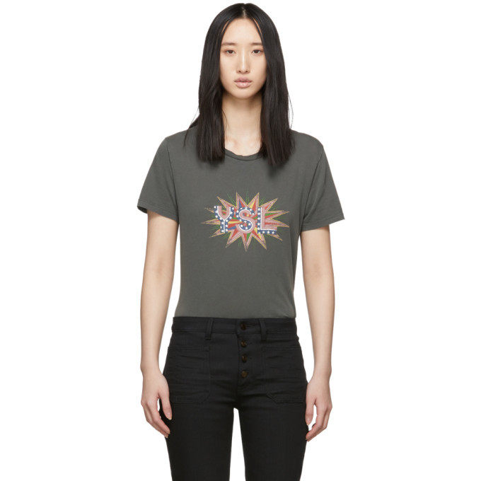 grey saint laurent t shirt