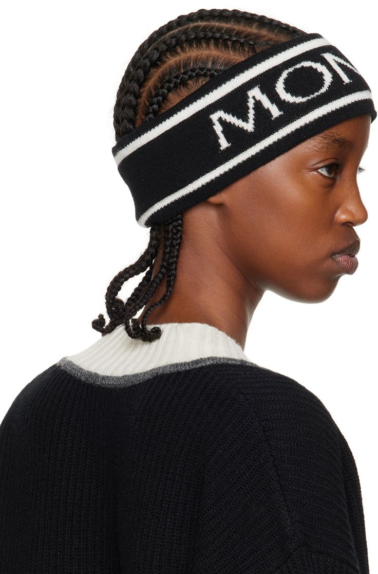 Moncler Black Jacquard Headband Moncler