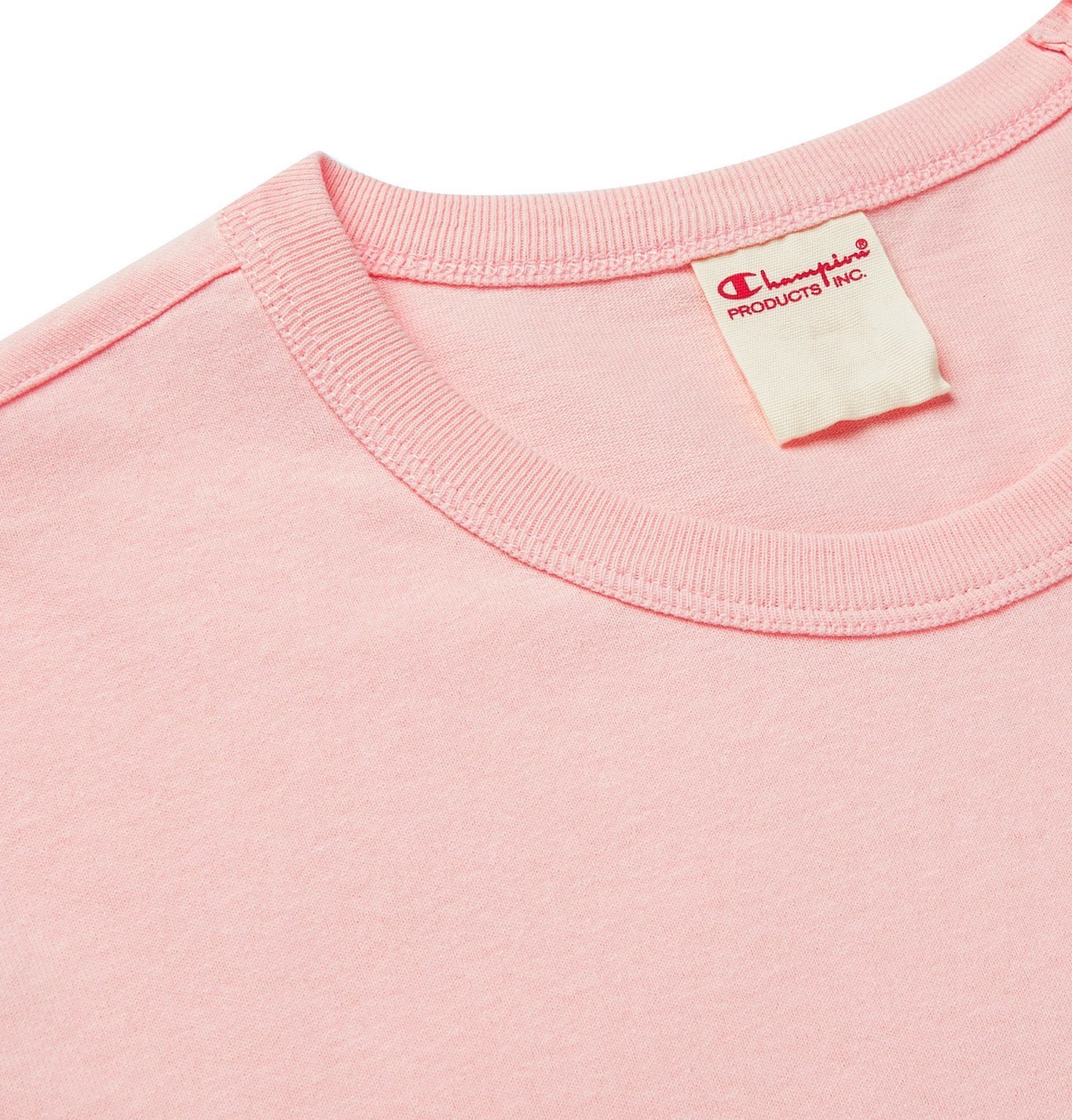 Champion - Logo-Embroidered Cotton-Jersey T-Shirt - Pink Champion
