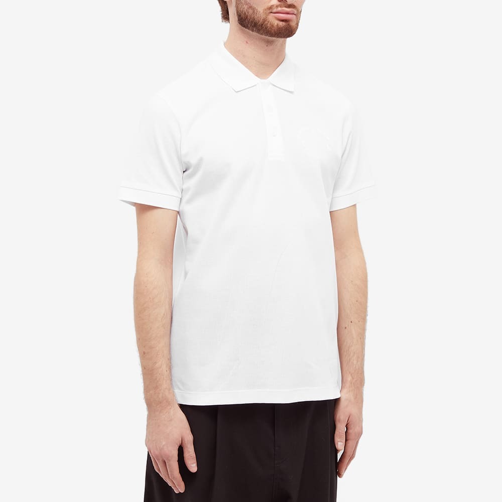 Burberry Men's Walworth Crest Polo Shirt in White Burberry