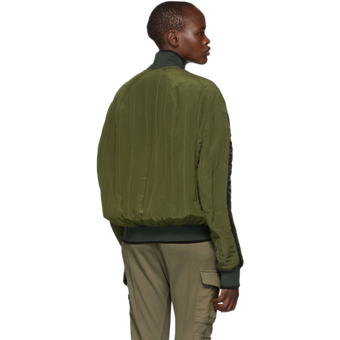 Green silk bomber jacket Clearance