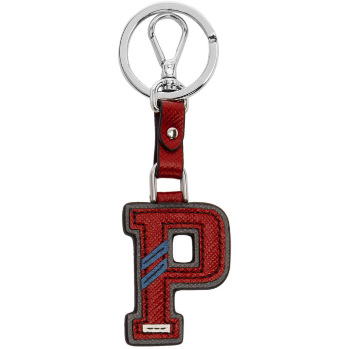 Prada Red Letter P Keychain Prada