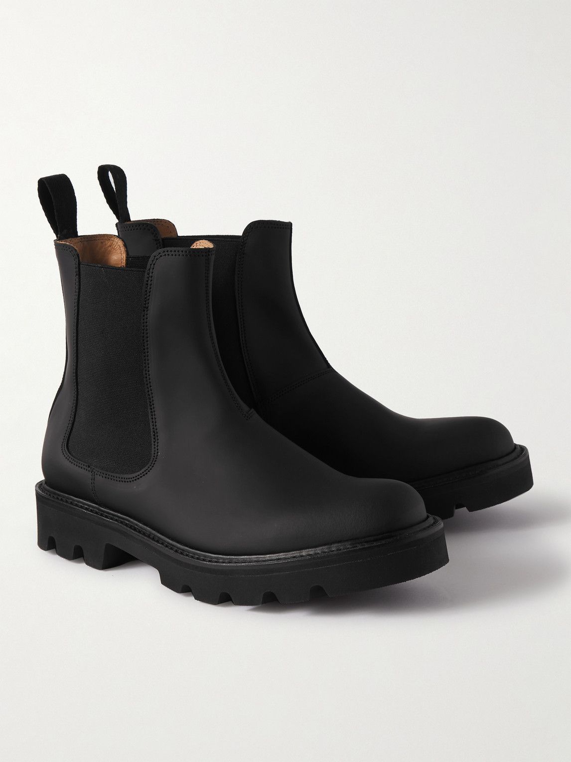 Grenson - Milo Rubberised Leather Chelsea Boots - Black Grenson