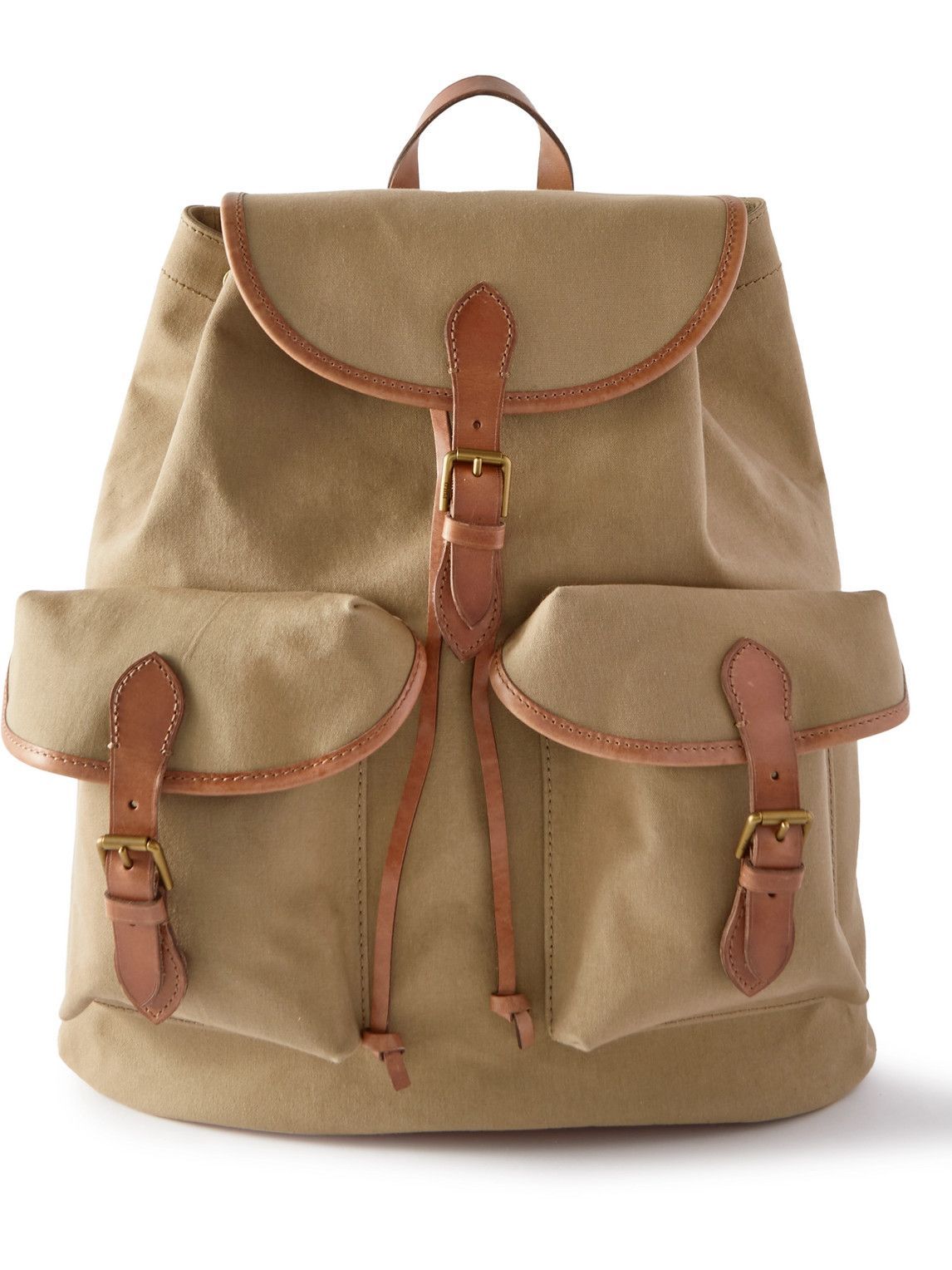 Photo: Polo Ralph Lauren - Leather-Trimmed Canvas Backpack