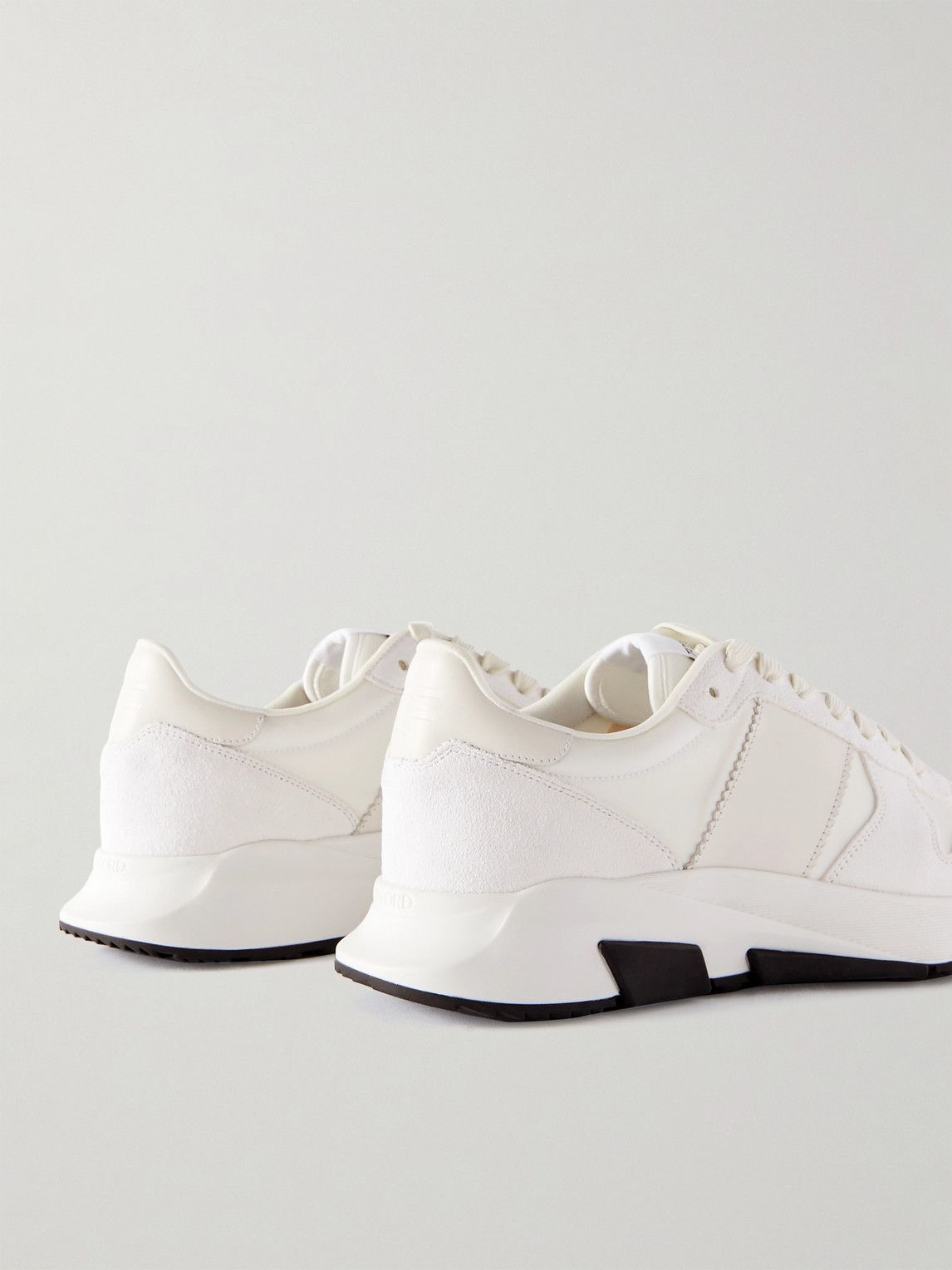 TOM FORD - Jagga Leather-Trimmed Nylon and Suede Sneakers - Neutrals TOM  FORD