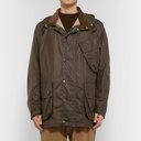 Barbour - Margaret Howell Waxed-Cotton Hooded Jacket - Green