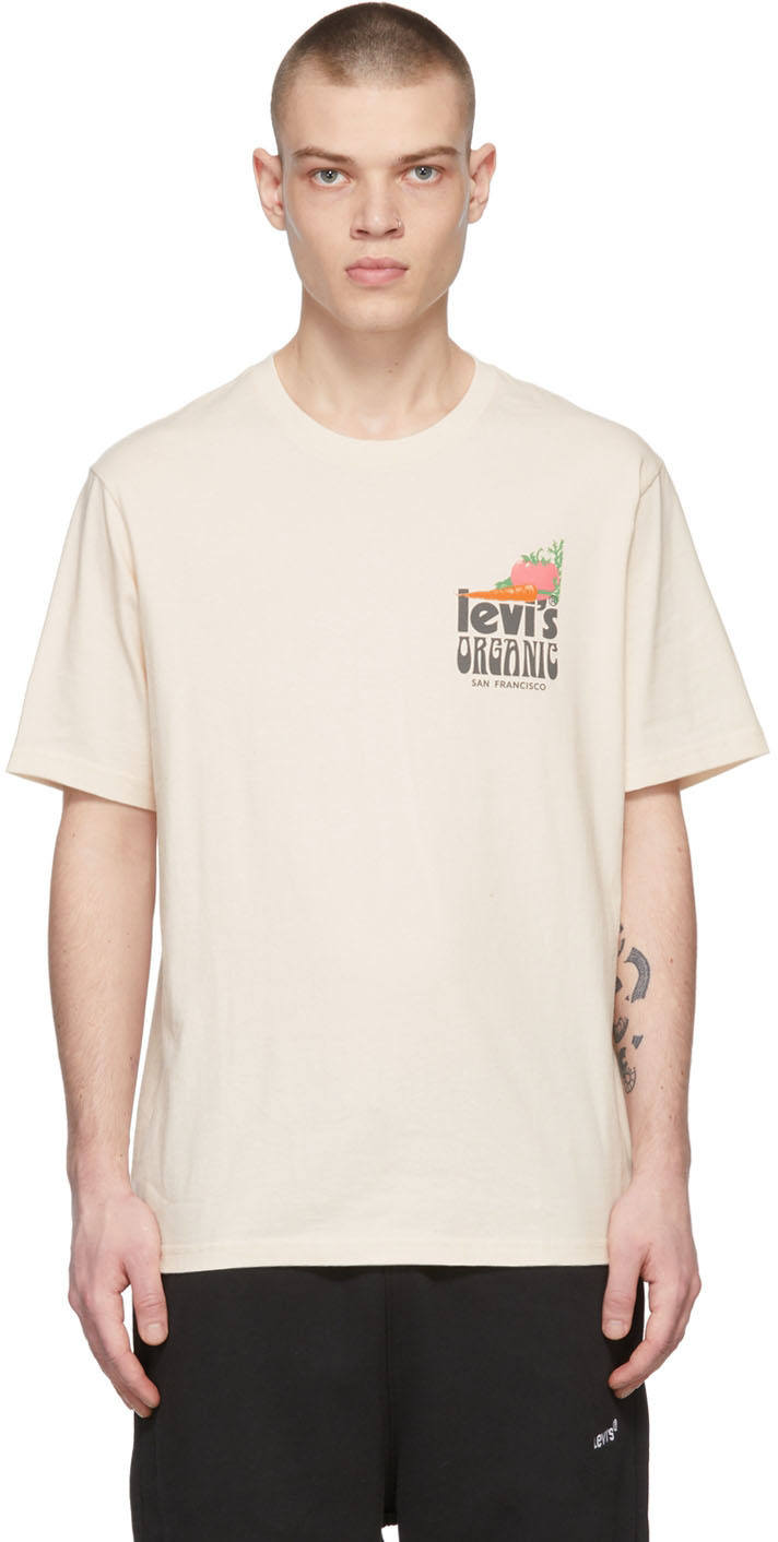 Levi's Off-White 'Fresh' Relaxed Fit T-Shirt