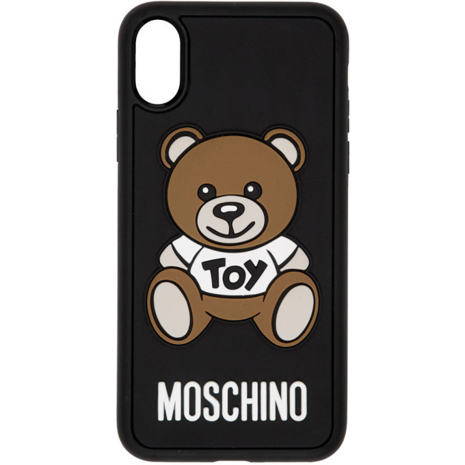 Moschino Black Teddy Bear iPhone X Case Moschino