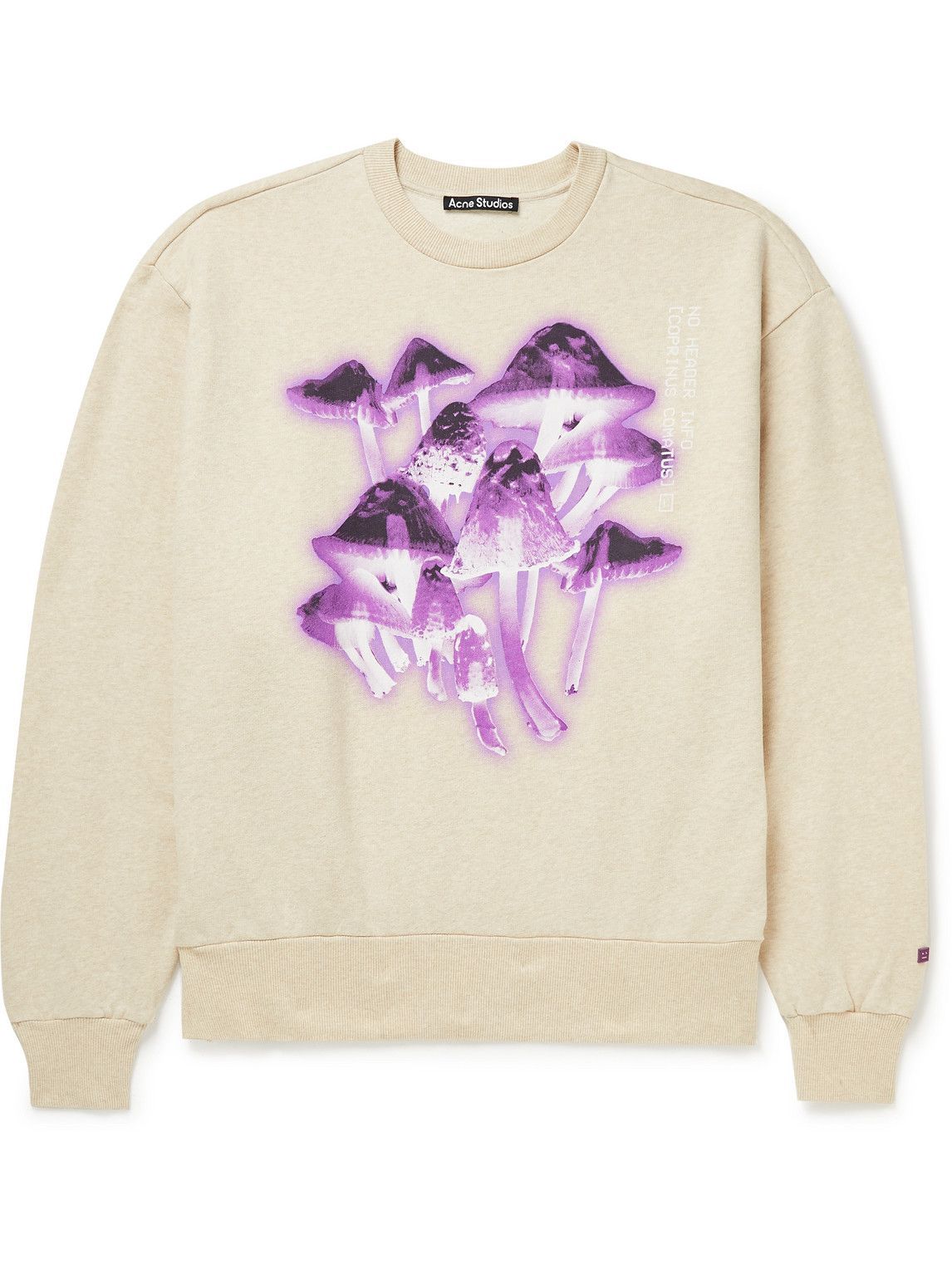 Acne Studios - Printed Cotton-Jersey Sweatshirt - Neutrals Acne Studios