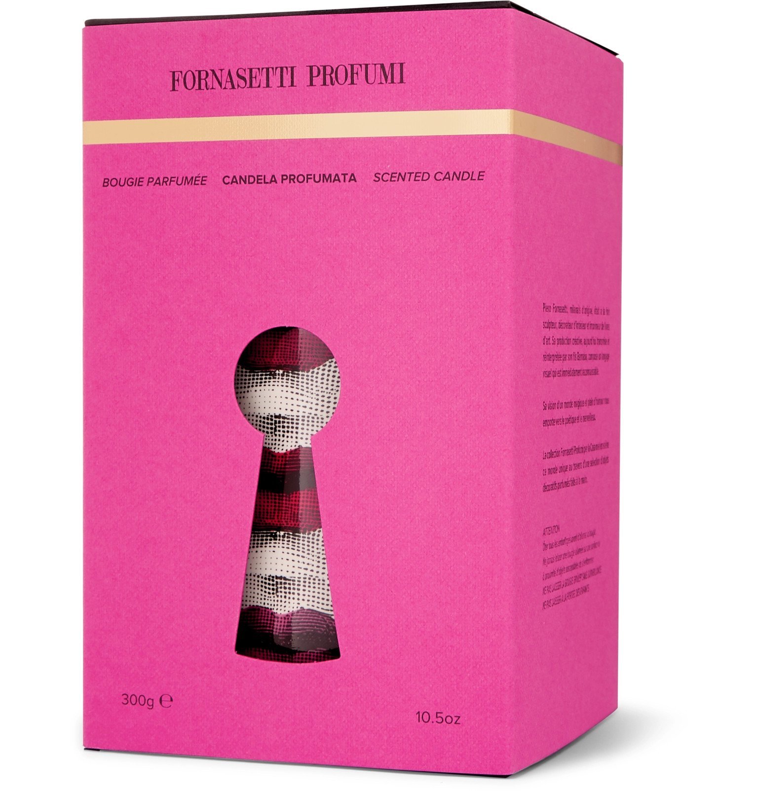 Fornasetti Rossetti Scented Candle, 300g White Fornasetti