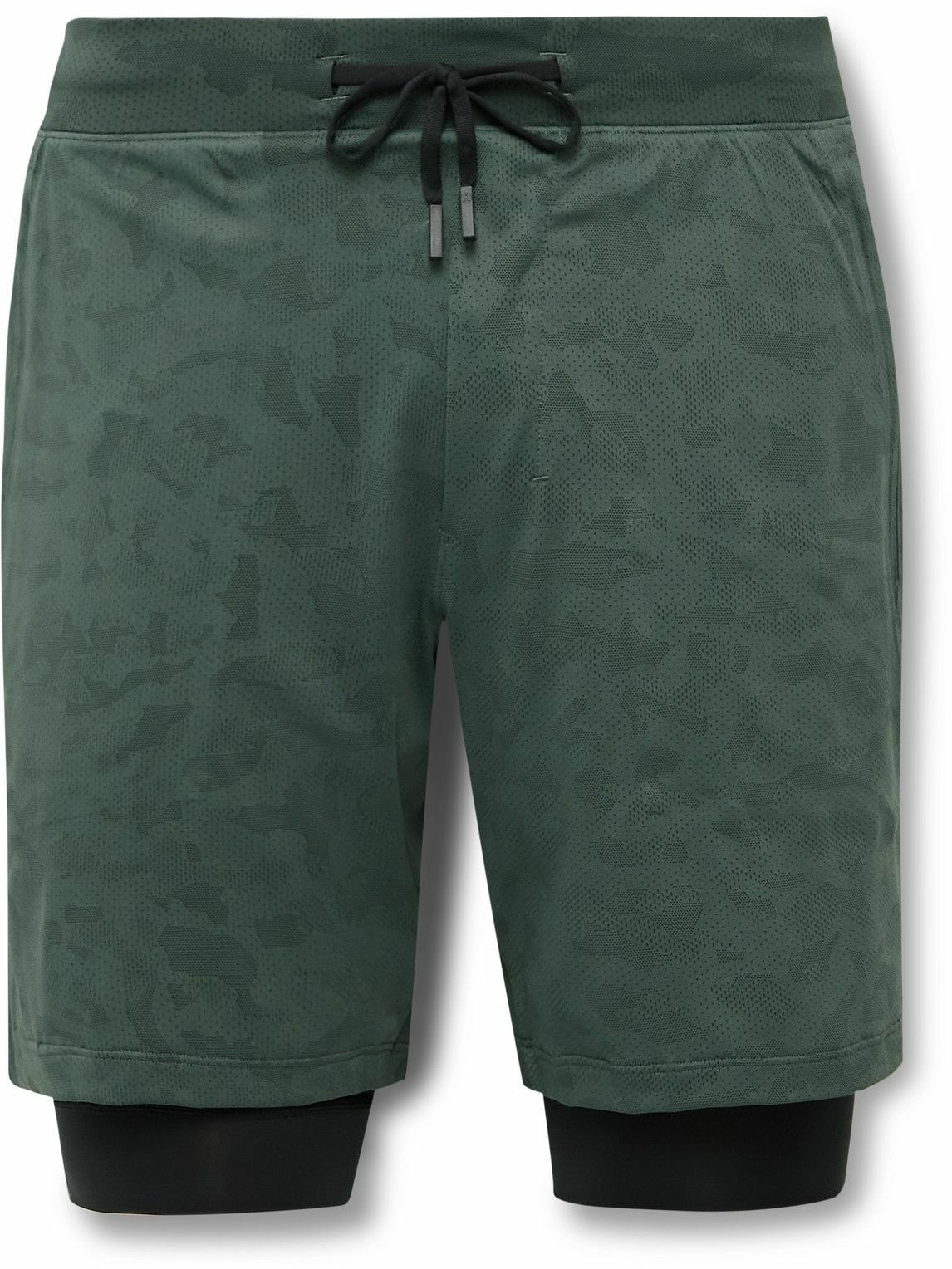 Lululemon License to Train Elite StraightLeg Stretch RecycledMesh Drawstring Shorts Green