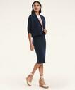 Brooks Brothers Women's Cropped Knit Sweater Jacket | Navy