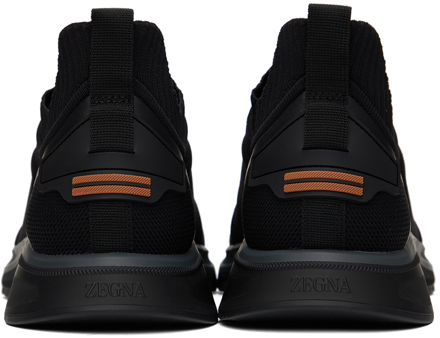 ZEGNA Black Slip-On Sneakers