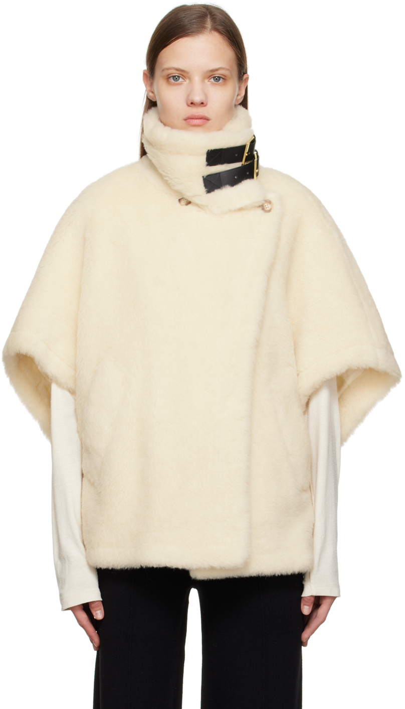 Max Mara White Belted Cape Max Mara