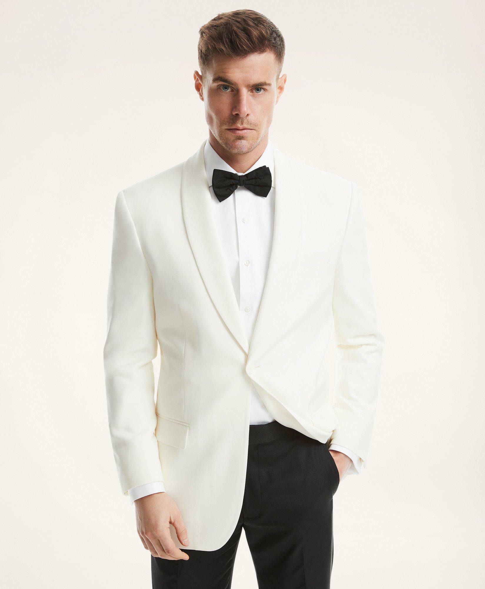 Brooks Brothers Men's Madison Fit Wool Tuxedo Jacket | White Brooks ...