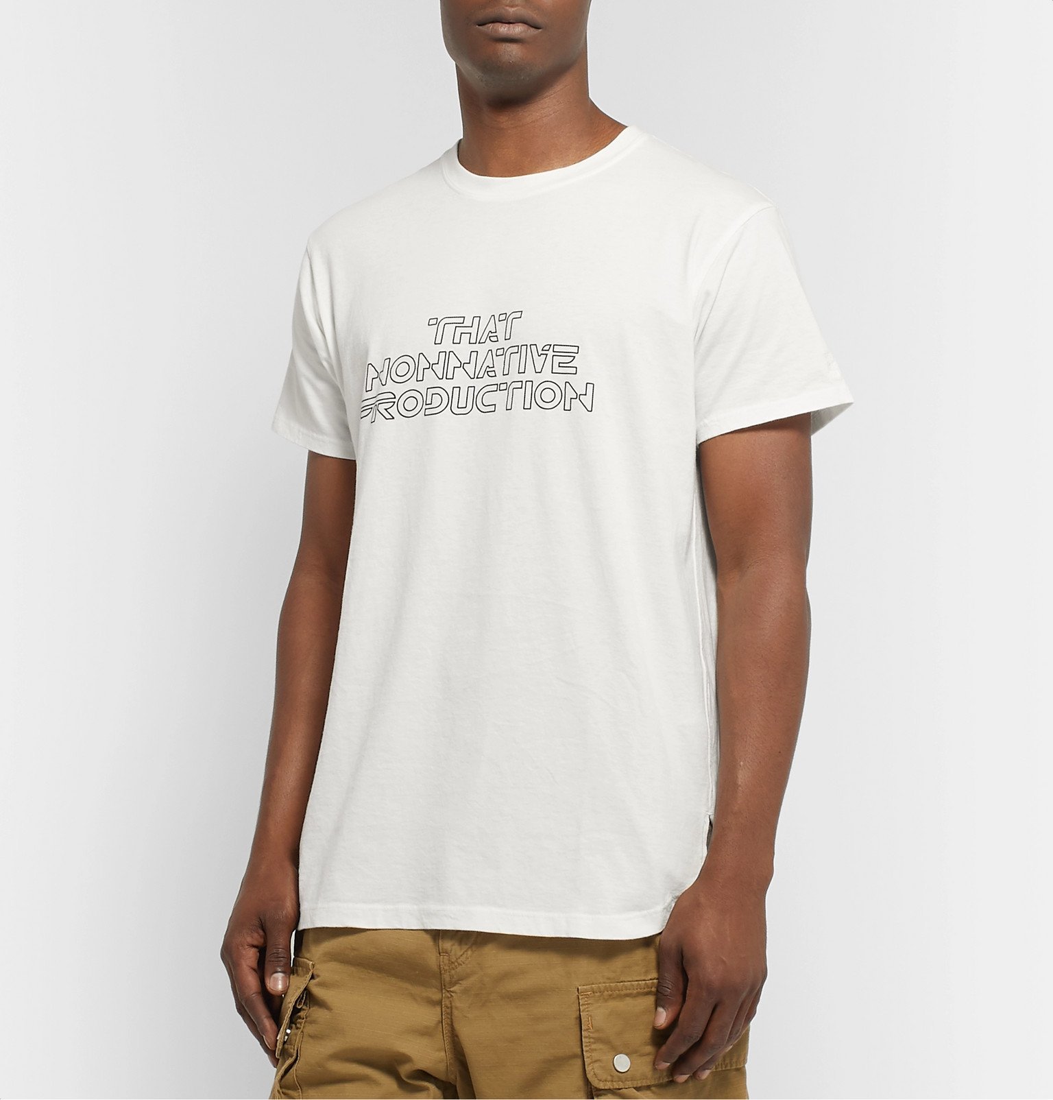 nonnative - Logo-Print Cotton-Jersey T-Shirt - White Nonnative