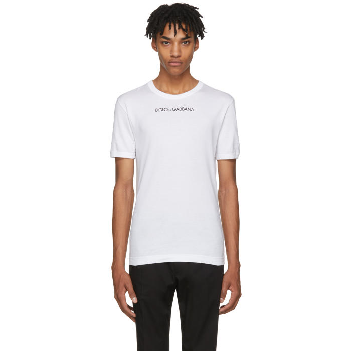 Dolce and Gabbana White Logo T-Shirt Dolce & Gabbana