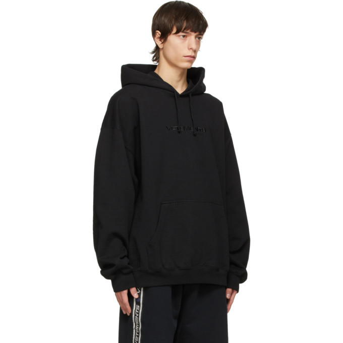 VETEMENTS Black Haute Couture Logo Hoodie Vetements