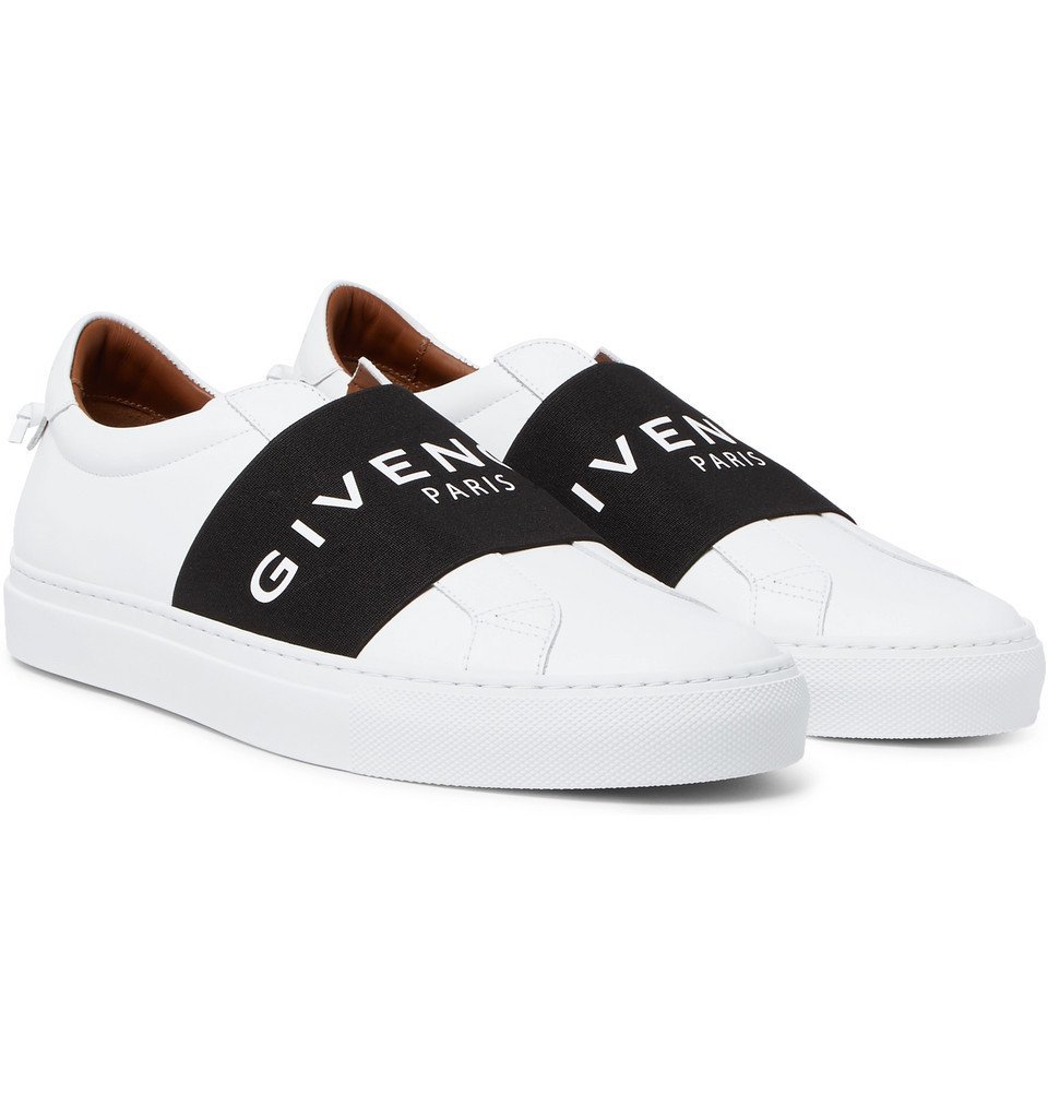 Givenchy - Urban Street Logo-Print Leather Slip-On Sneakers - Men - White  Givenchy