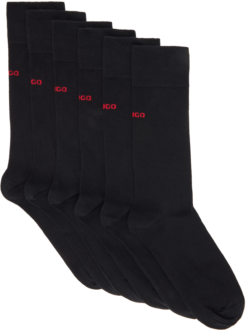 Hugo ThreePack Black Socks Hugo Boss