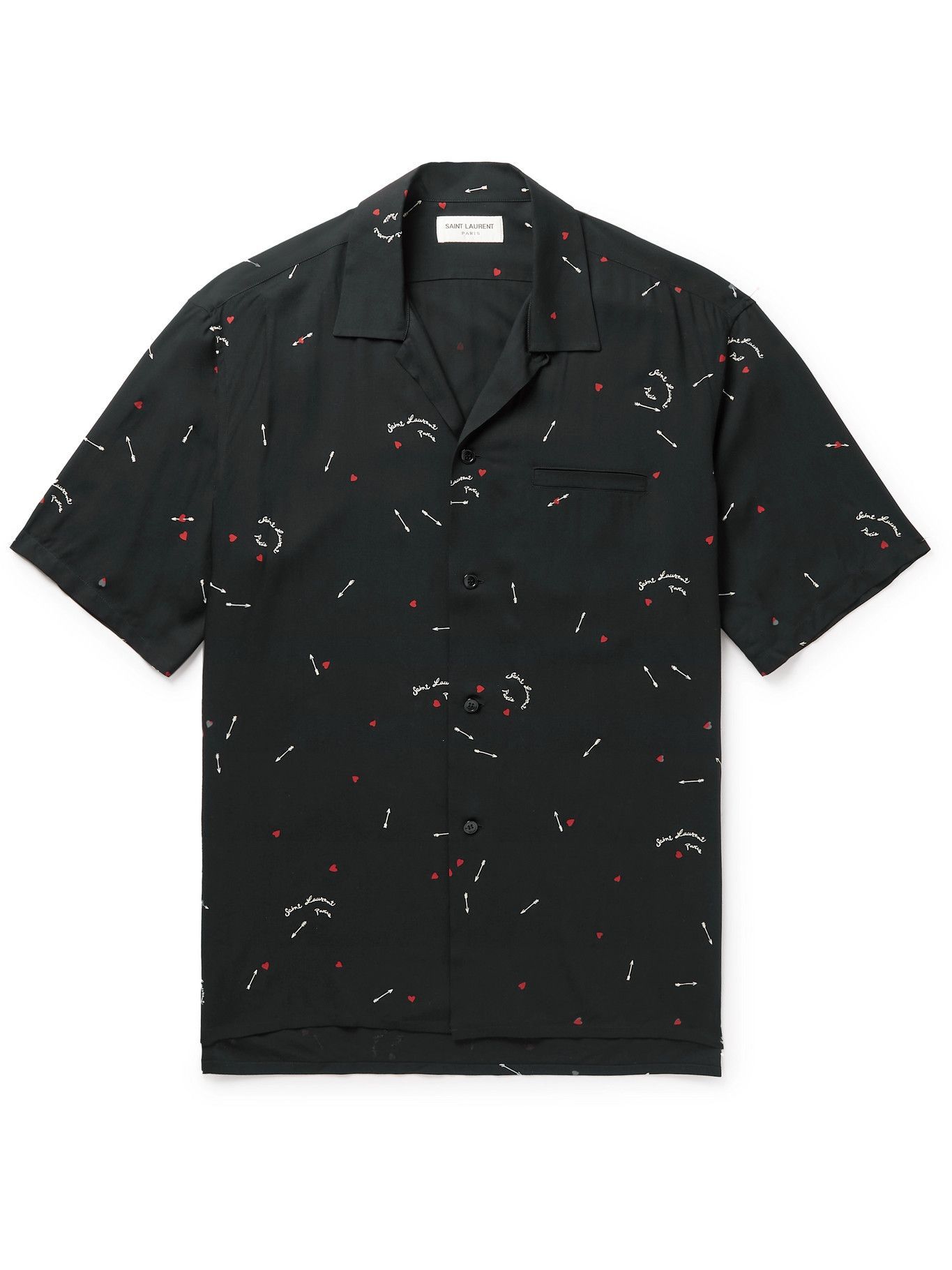 saint laurent camp collar shirt