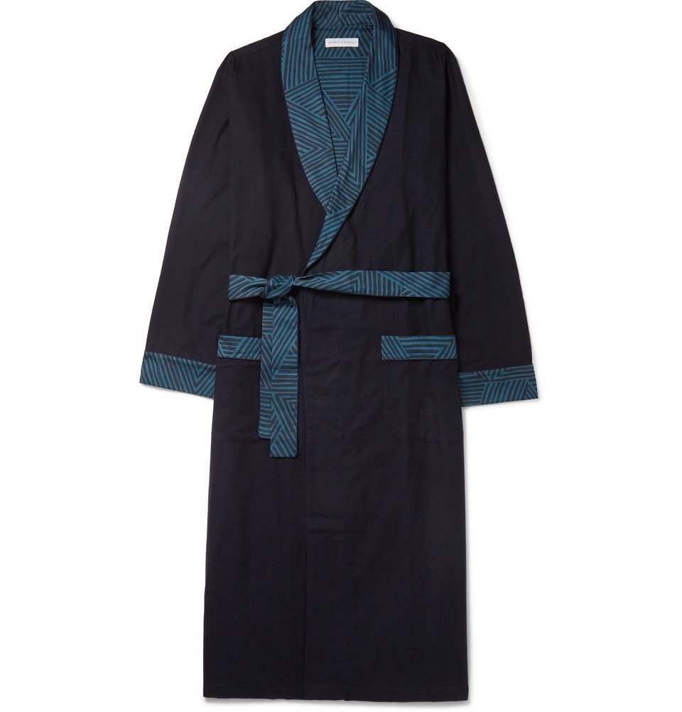 blue jersey robe