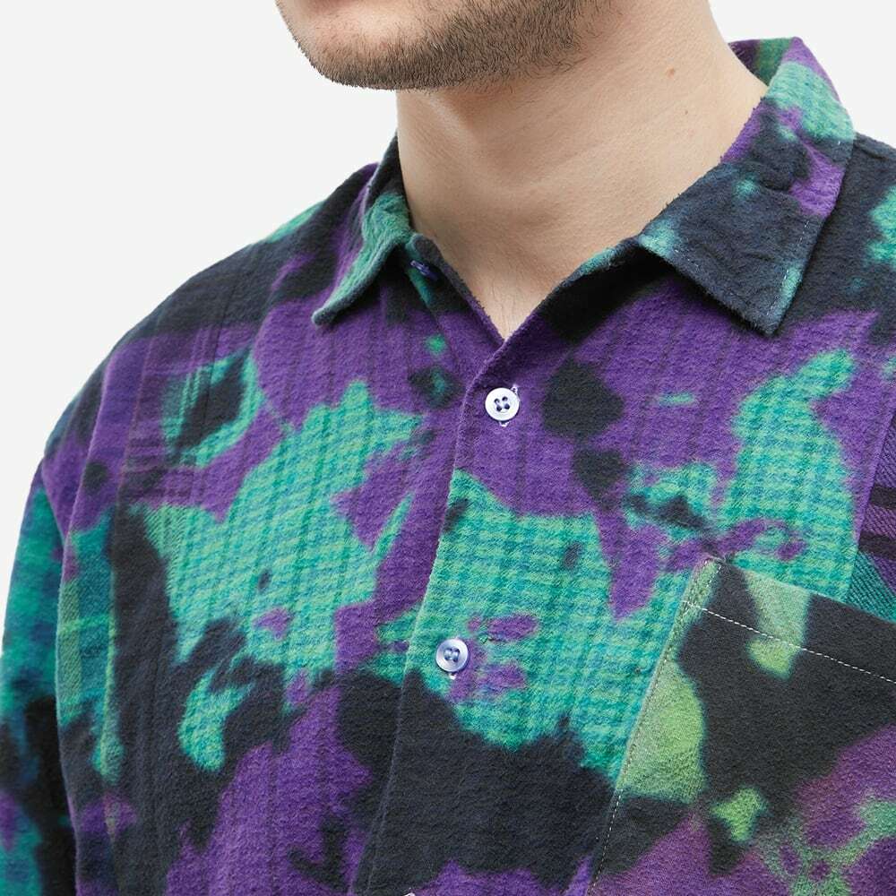 Needles Men's 7 Cuts Tie Dyed Flannel Shirt in Multi Needles