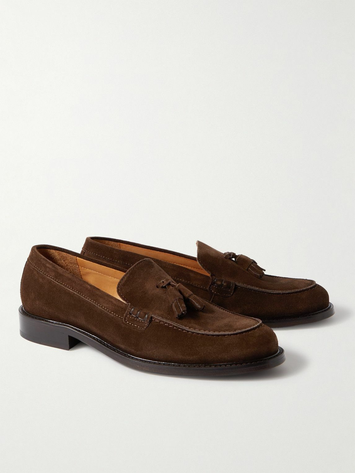 Mr P. - Tasseled Regenerated Suede by evolo® Loafers - Brown Mr P.