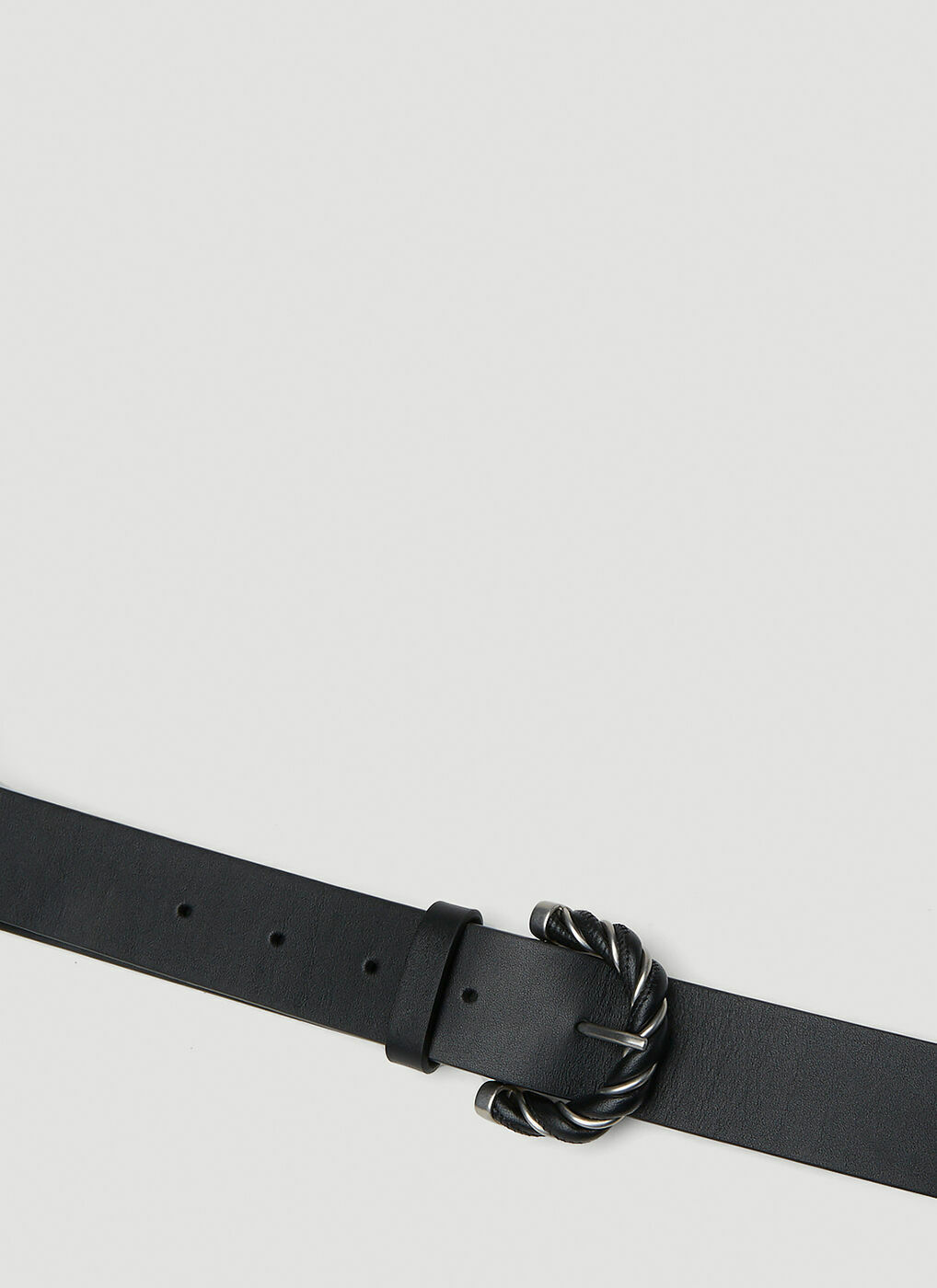 Twist Belt in Black Bottega Veneta