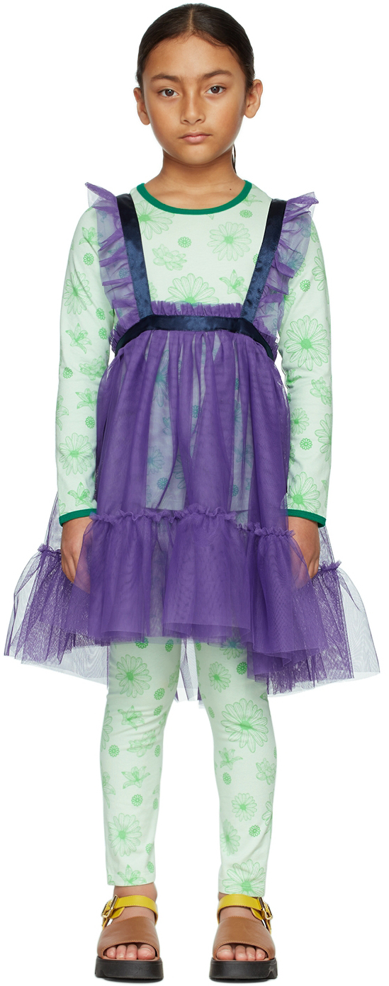 Mardi Mercredi LES TETUS Kids Purple Apron Dress