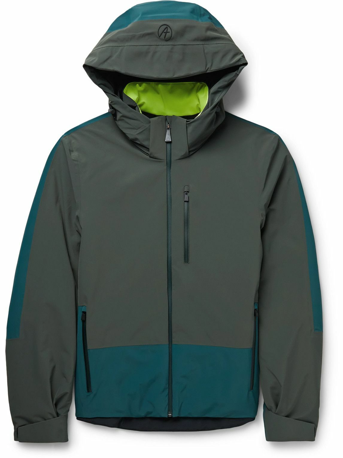 Aztech Mountain - Ajax Panelled Hooded Ski Jacket - Green Aztech Mountain