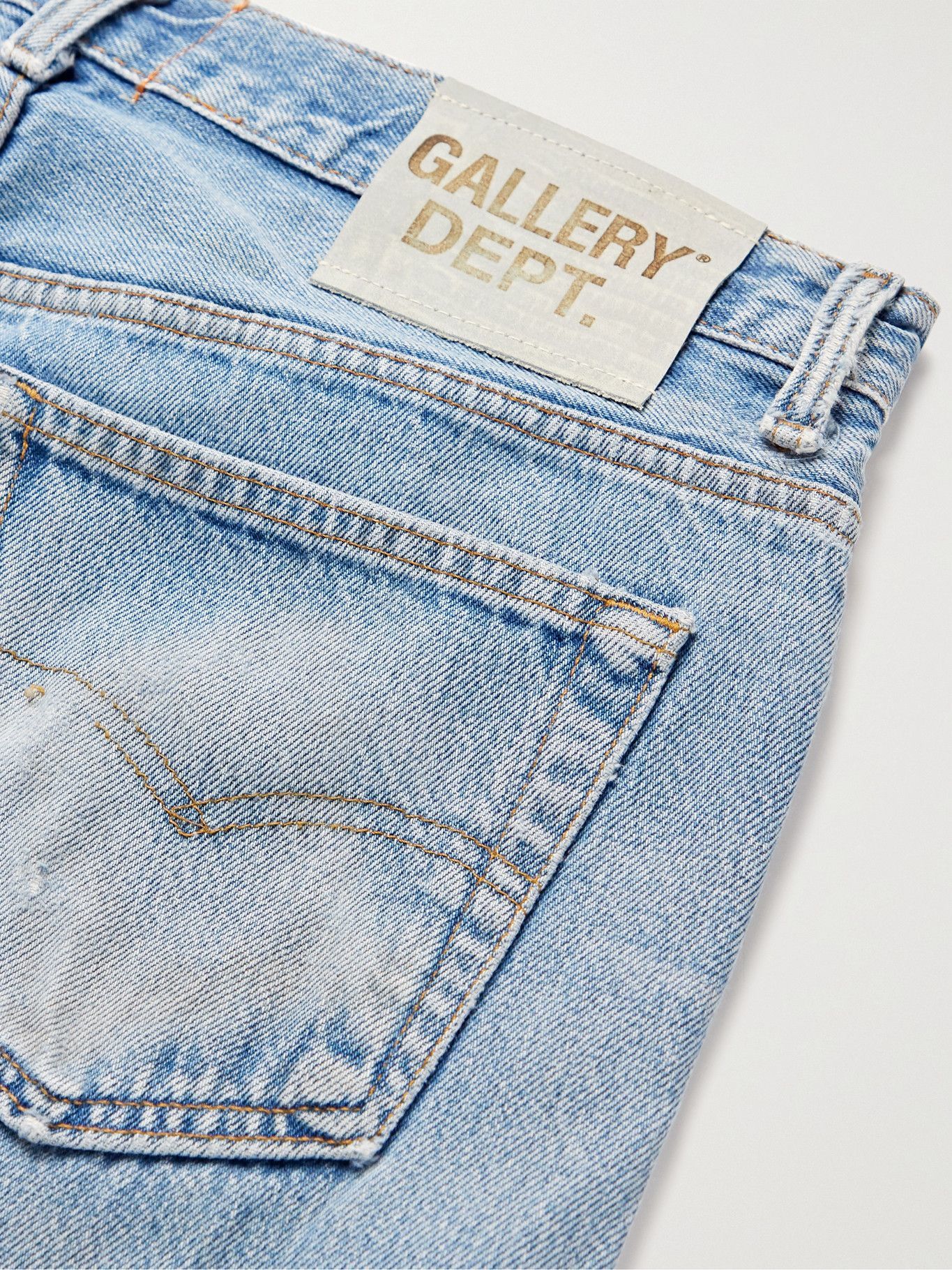 GALLERY DEPT. - LA Flare Slim-Fit Distressed Denim Jeans - Blue Gallery ...