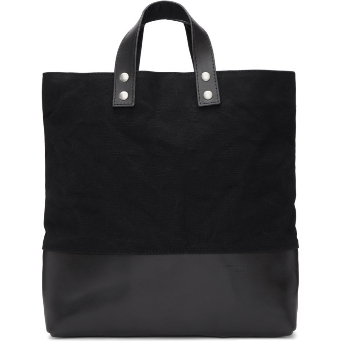 canvas and leather tote