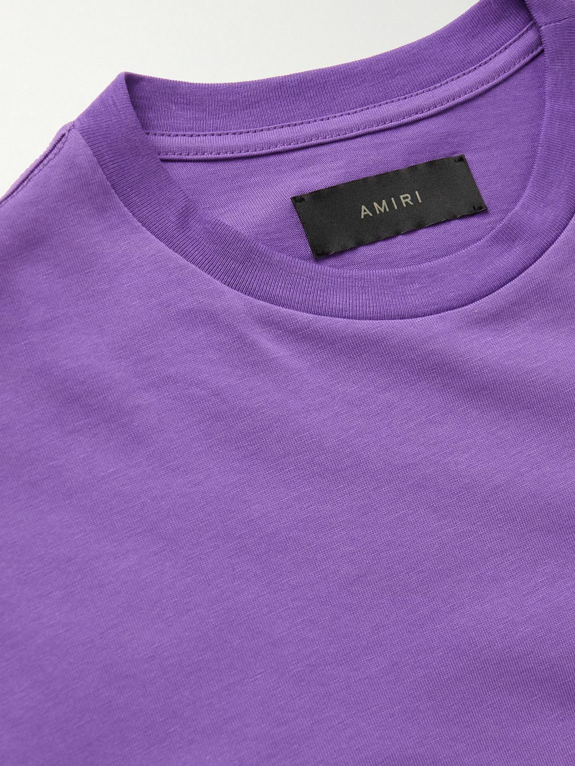 AMIRI - Logo-Print Cotton-Jersey T-Shirt - Purple Amiri