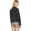 Isabel Marant Etoile Black Fofty Colored Denim Jacket